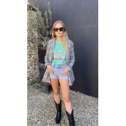 Tee-shirt THE yong & Wild turquoise