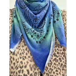Bandana Tie & Dye bleu/vert
