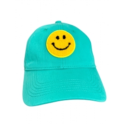 Casquette Smiley turquoise
