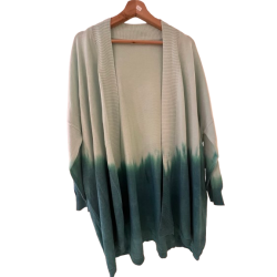 Gilet long ouvert tie and dye