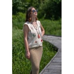 Gilet sans manche avec motif