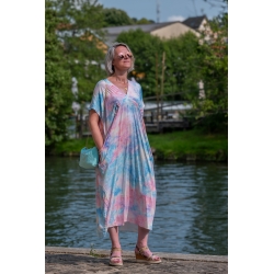 robe longue tie and dye broderie