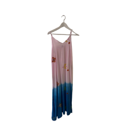 Robe tie and dye broderies couleurs