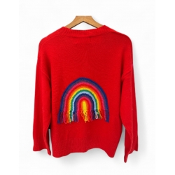Pull Arc en Ciel rouge